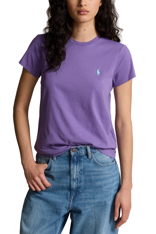 Cotton Jersey Crewneck T-shirt - Pure Lilac