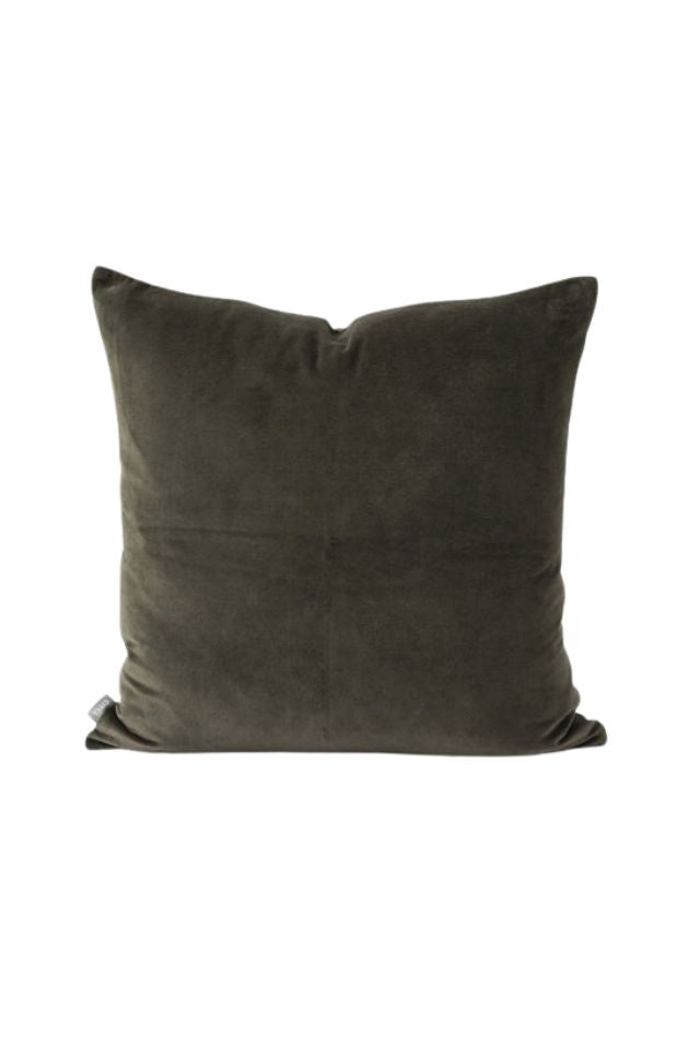 Cotton Velvet Cushion Cover - Nori
