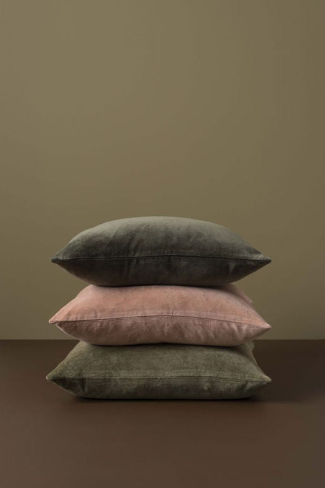 Cotton Velvet Cushion Cover - Nori