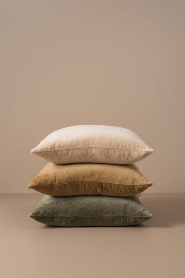 Cotton Velvet Cushion Cover - Sage