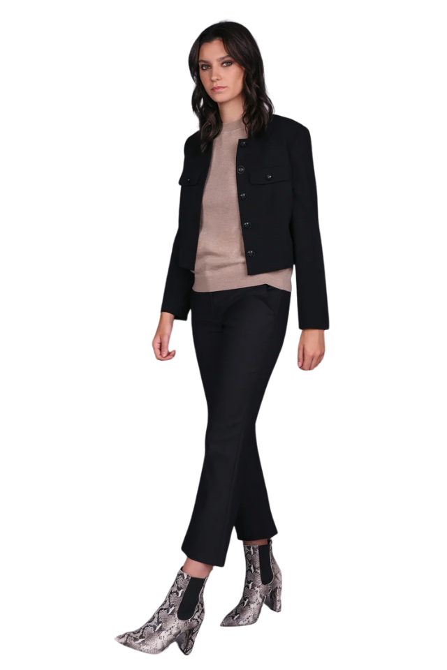 Crop Military Blazer
