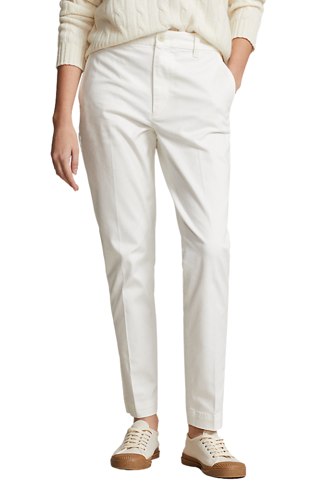 Cropped Slim Fit Twill Chino