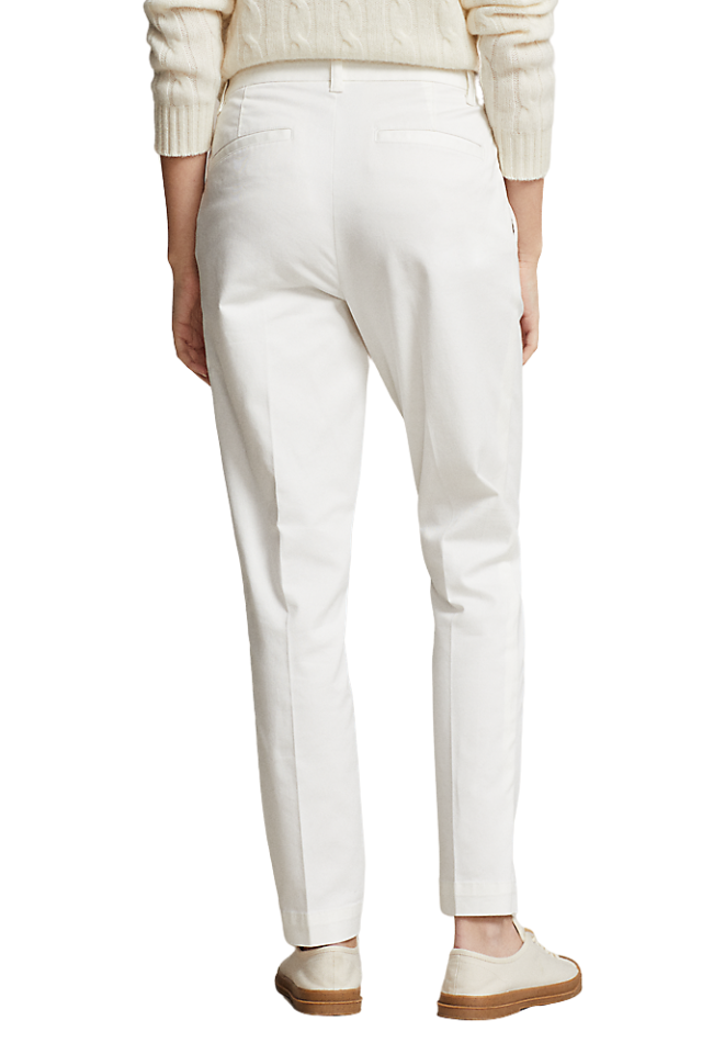 Cropped Slim Fit Twill Chino