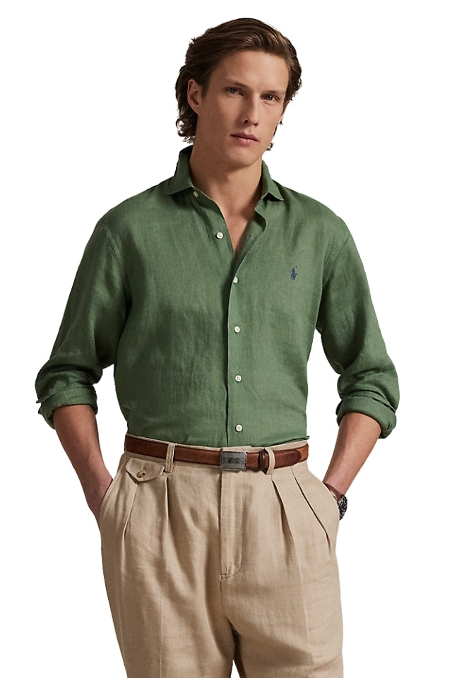 Custom Fit Linen Shirt - Natural