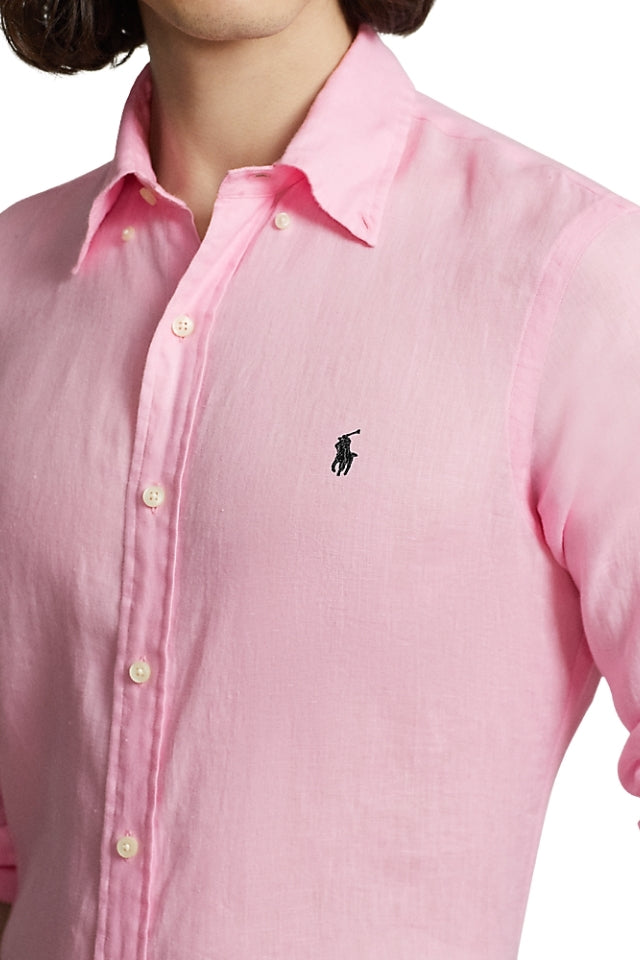 Custom Fit Linen Shirt - Pink