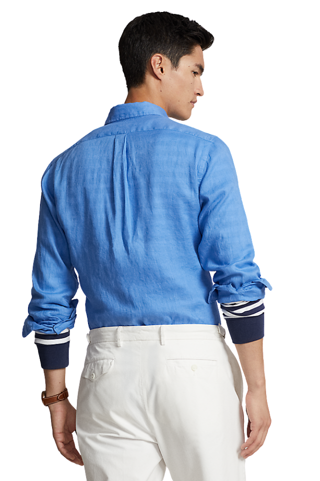 Custom Fit Linen Shirt - Summer Blue