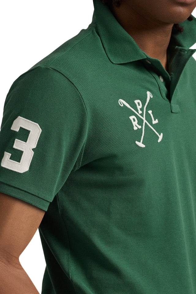 Custom Slim Fit Big Pony Polo Shirt - Green