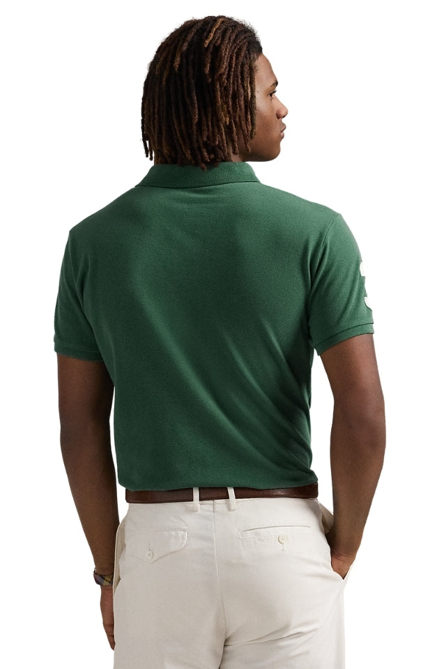 Custom Slim Fit Big Pony Polo Shirt - Green
