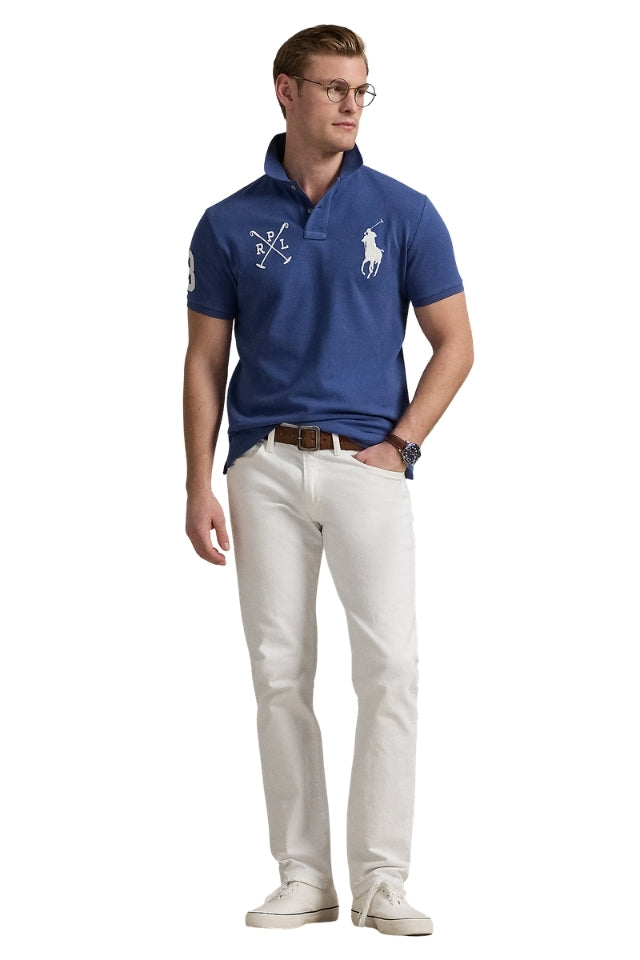 Custom Slim Fit Big Pony Polo Shirt - Navy