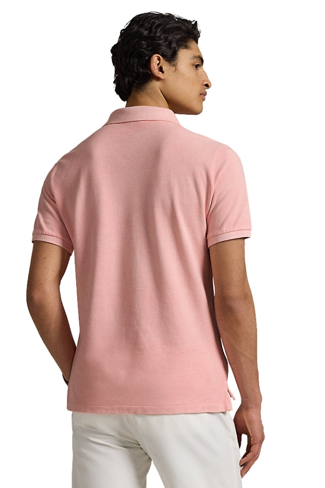Custom Slim Mineral-Dyed Mesh Polo Shirt