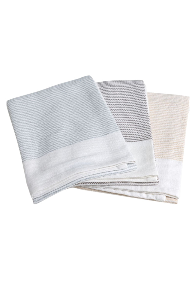 Thirsty Tea Towel - Beige/Taupe/Duck Egg