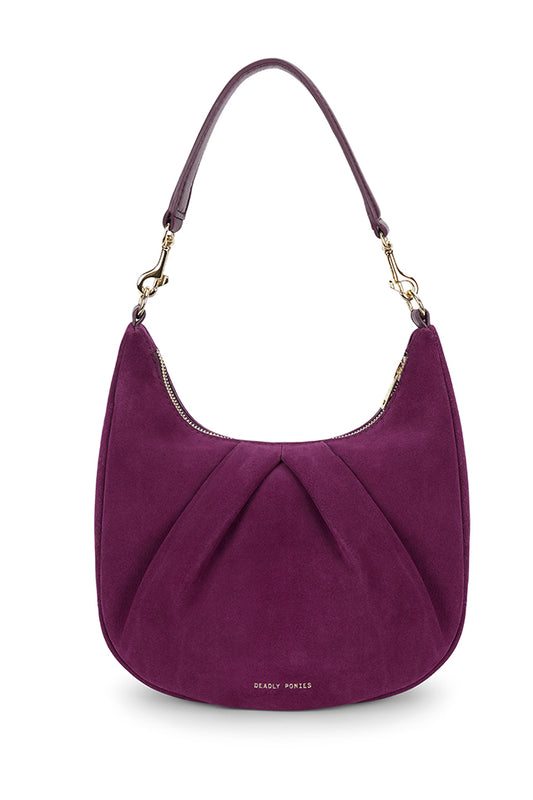 DP0400BS513 Deadly Ponies Mr Sling Mini Suede Plum 