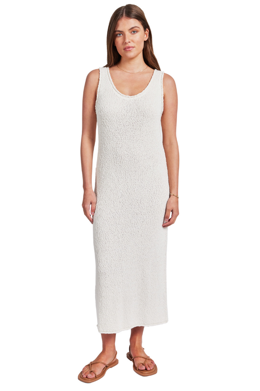 Daisy Boucle Knit Dress - Off White