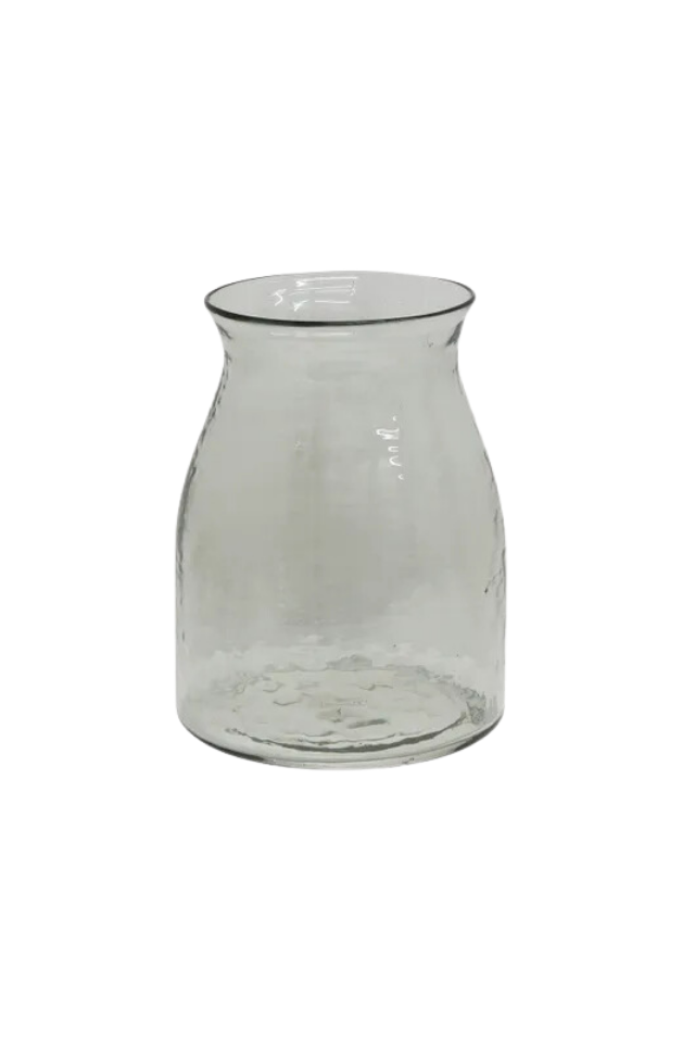 Dappled Clear Fluted Vase