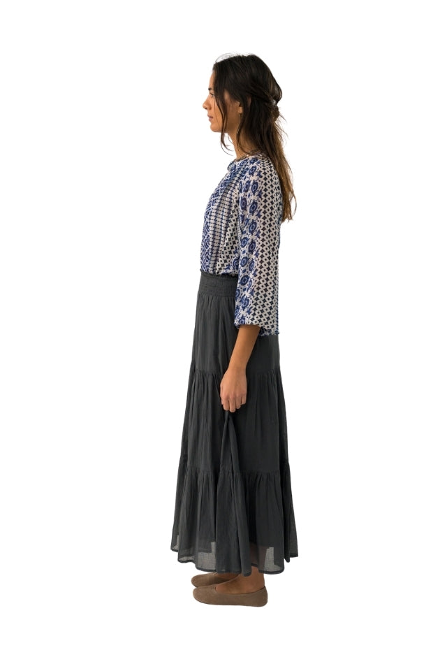 Diamond Maxi Skirt - Washed Black