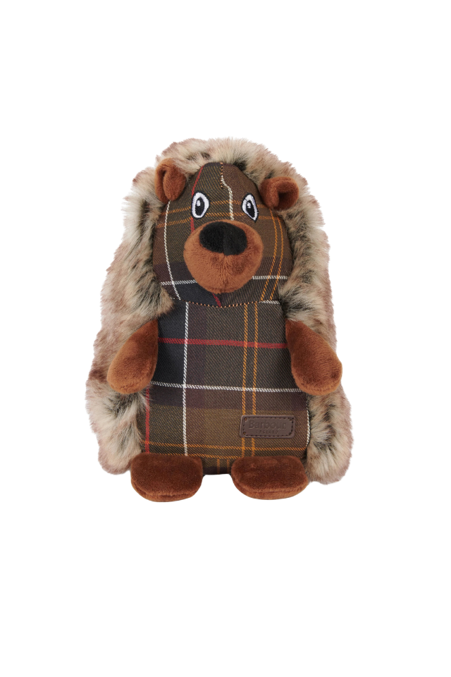 Hedgehog Dog Toy - Brown/Tartan