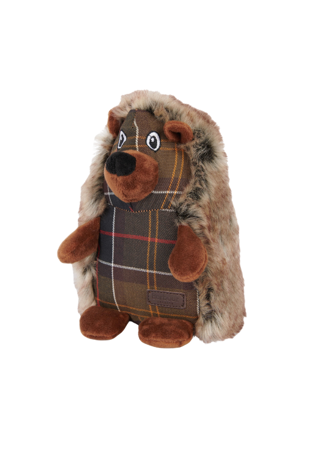 Hedgehog Dog Toy - Brown/Tartan