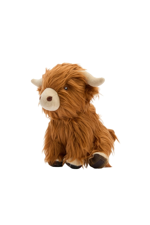 Dog Highland Cow Toy - Brown/Classic Tartan
