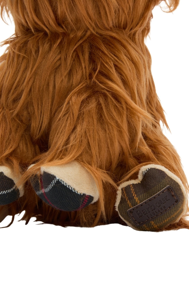 Dog Highland Cow Toy - Brown/Classic Tartan