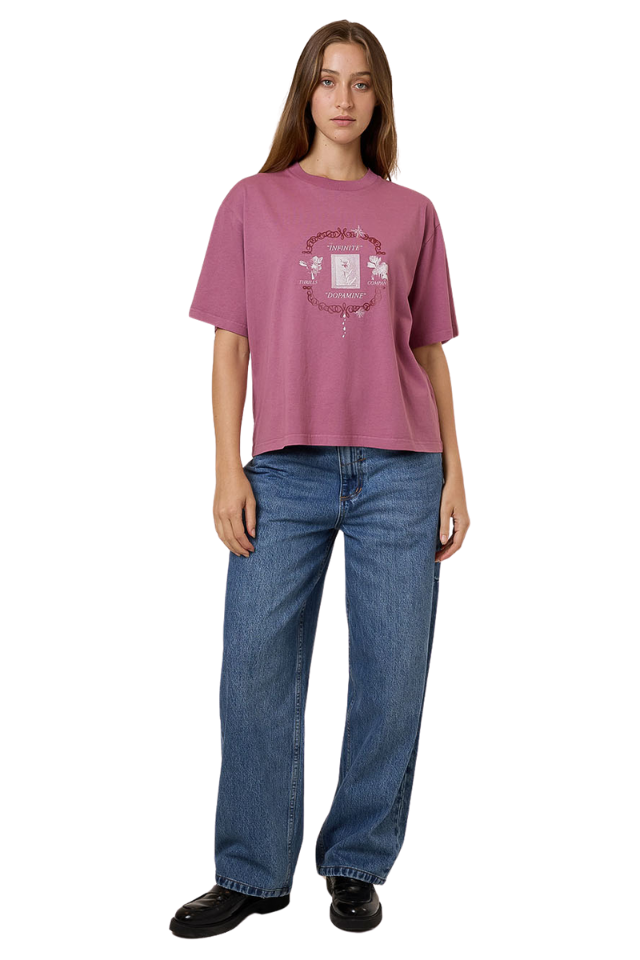 Dopamine Square Tee - Delta Berry