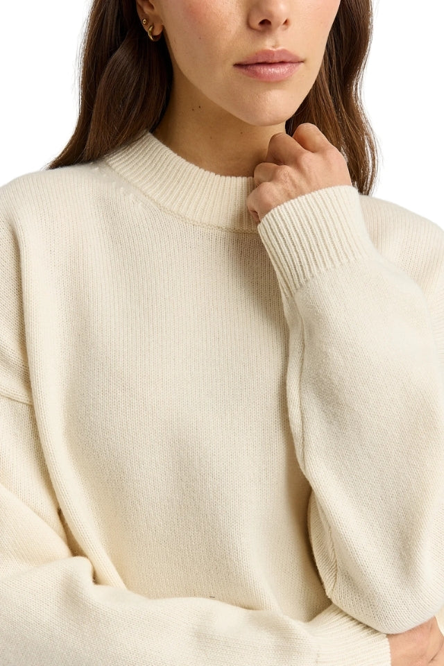Drop Shoulder Crew - Ivory