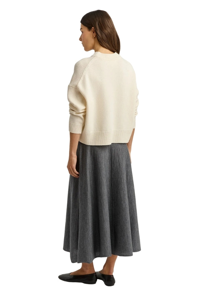 Drop Shoulder Crew - Ivory