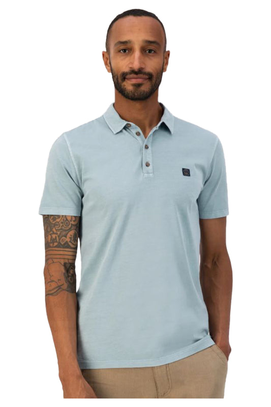 Dstrezzed 240026 Washed Pima Polo Medium Blue