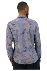 Dstrezzed 303720 Octogon Flower Shirt Moonlight Blue