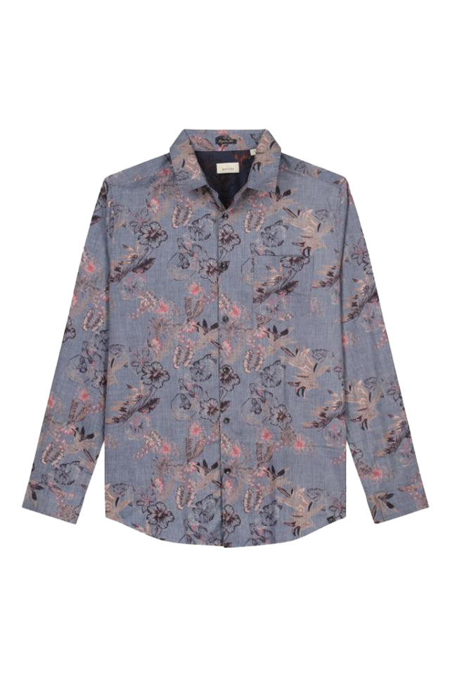 Dstrezzed 303720 Octogon Flower Shirt Moonlight Blue