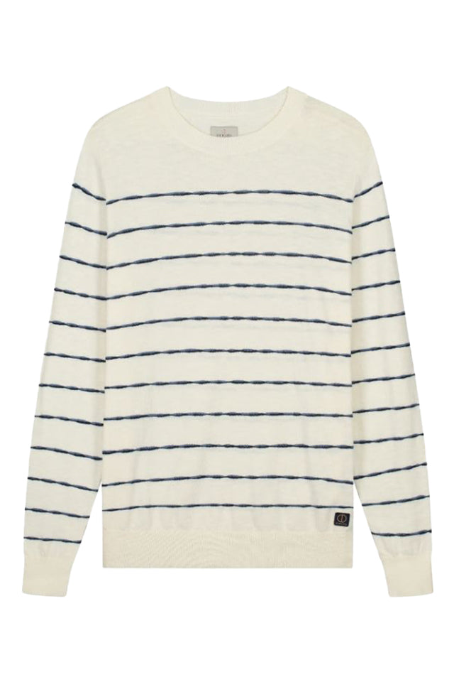 Dstrezzed 405564 Irregular Stripe Crew Off White 