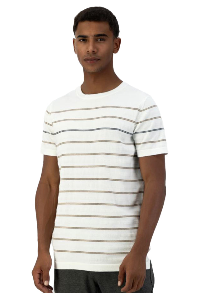 Dstrezzed 420030 Structure Stripe Tee White