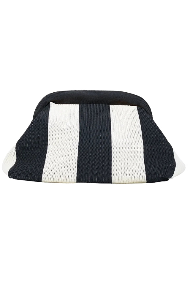 Dumpling Clutch - Black/Cream
