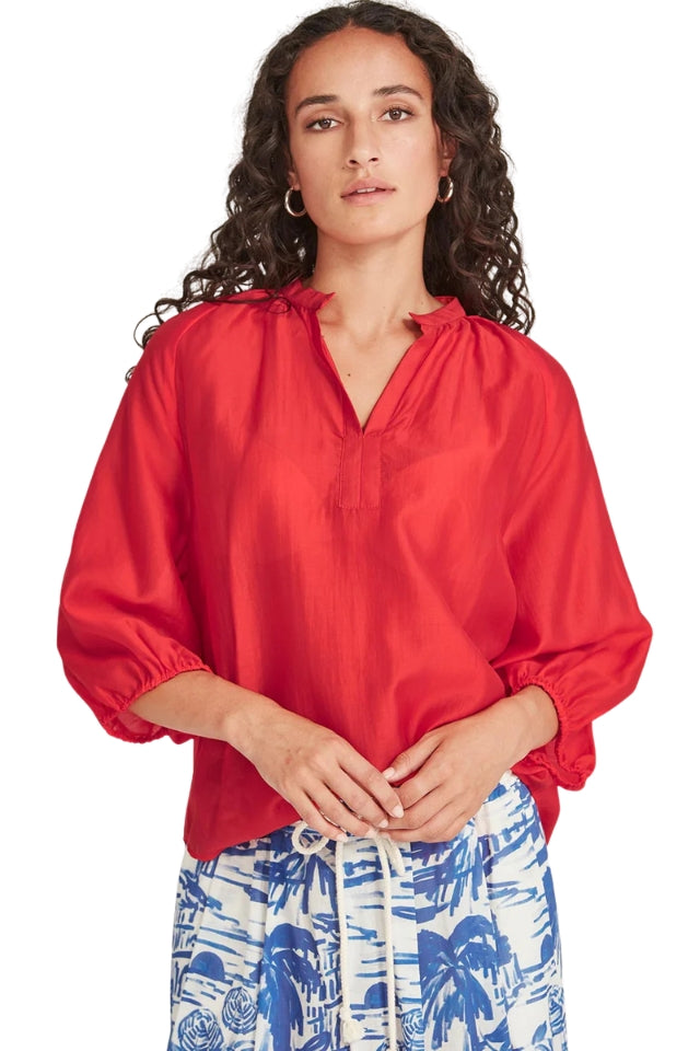 Erika Blouse - Melon Red
