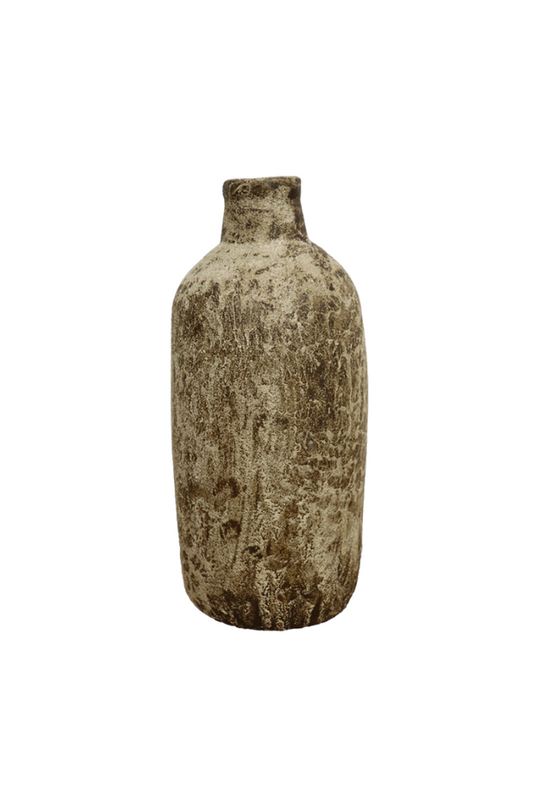 Earthenware Bottle Vessel - Aged Natural