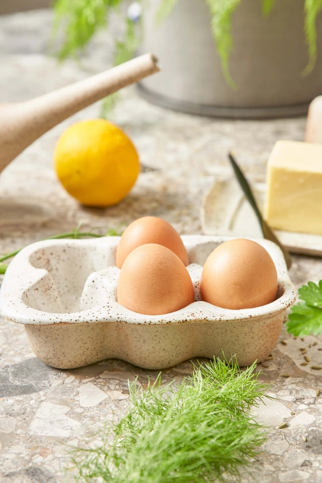 Egg Crate - 6 Cup White Garden To Table