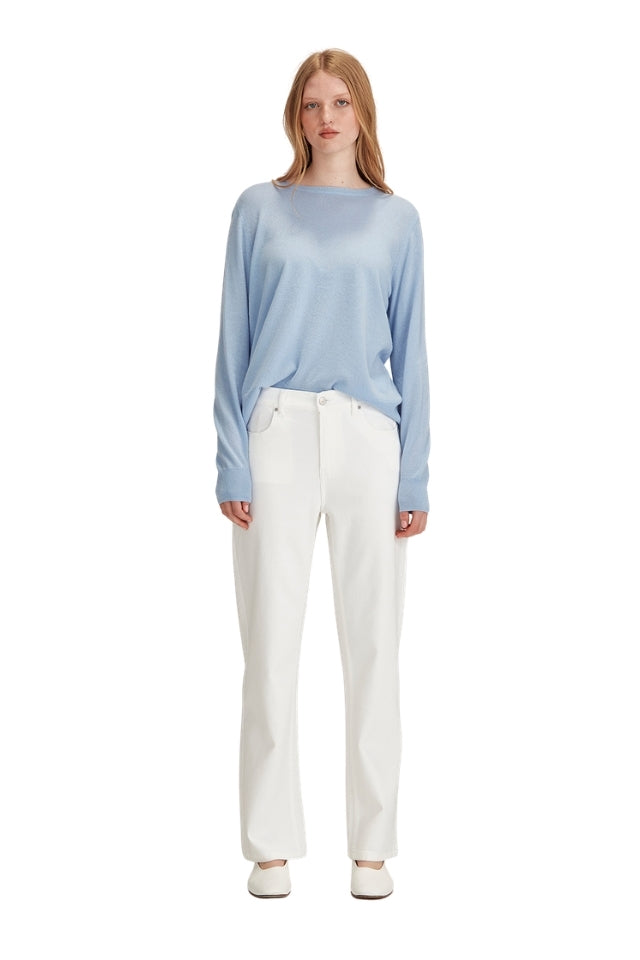 Eleanor Cashmere Sweater - Sky Blue
