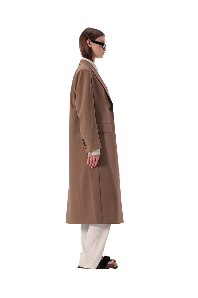 Elka Collective K32512 Raquel Coat Dark Taupe - Open
