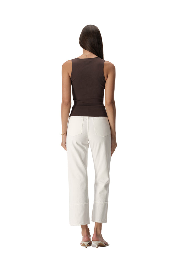 Elka Collective K33430 Roth Knit Top Dark Taupe