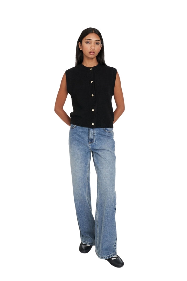 Elle Knit Vest - Black