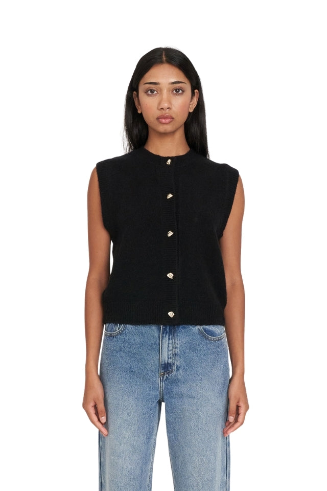 Elle Knit Vest - Black