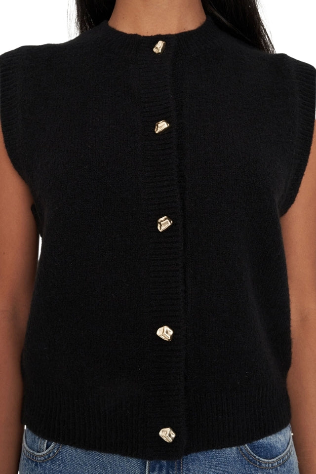 Elle Knit Vest - Black
