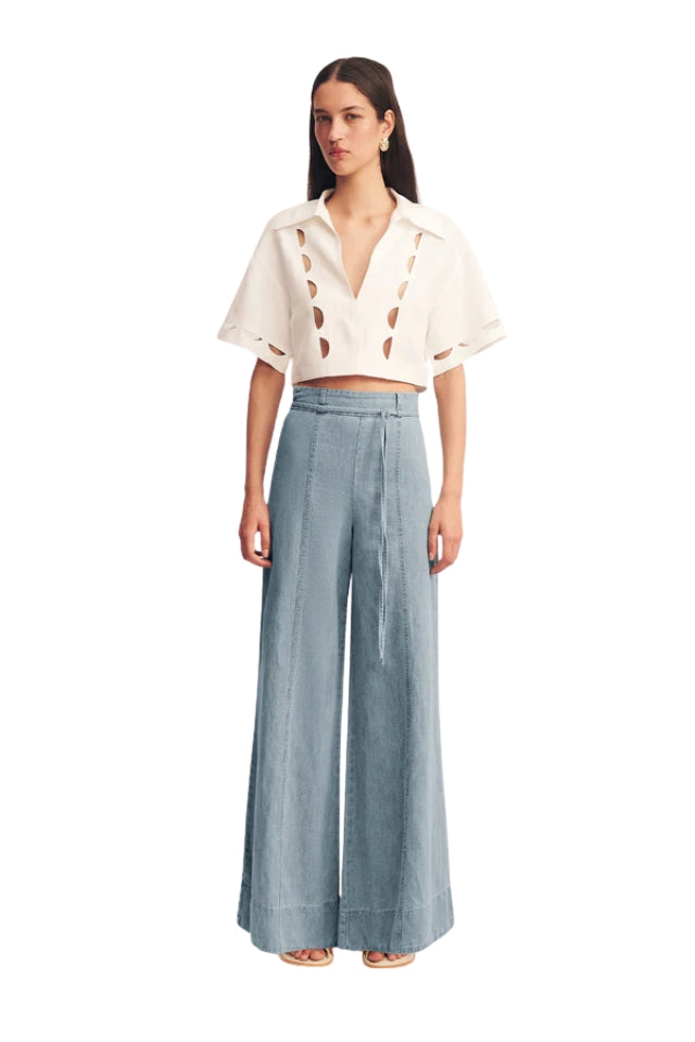 Ellsworth Palazzo Pants - Bleached Blue