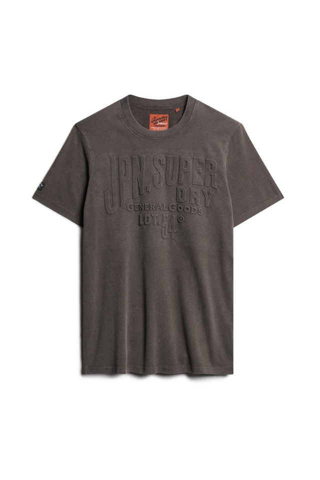 Embossed Logo Graphic T Shirt - Vintage Black