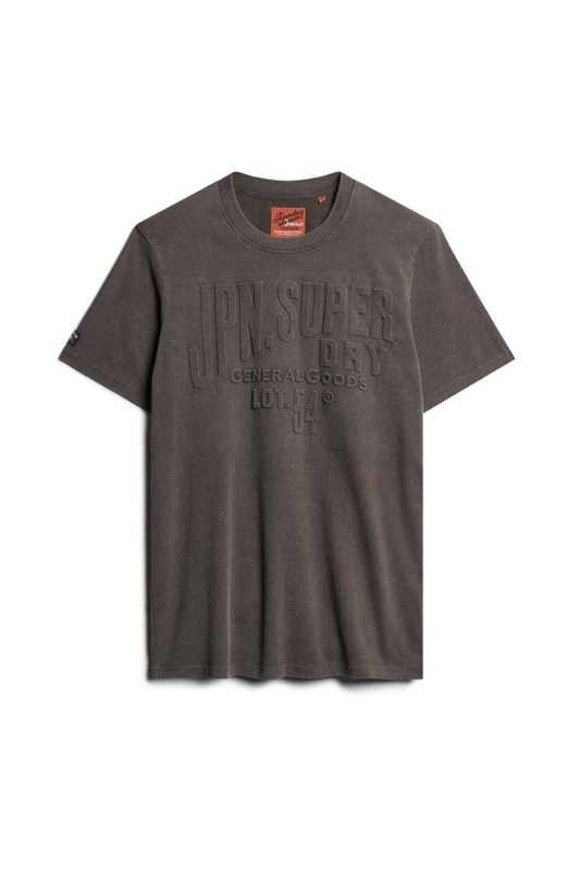 Embossed Logo Graphic T Shirt - Vintage Black