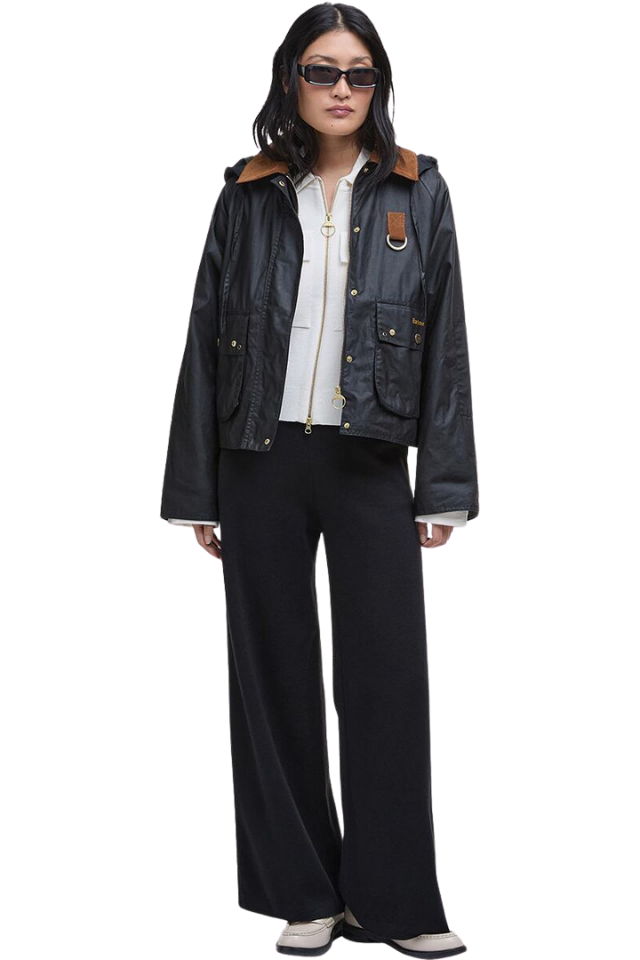 Erma Wax Jacket - Black/Ancient Tartan