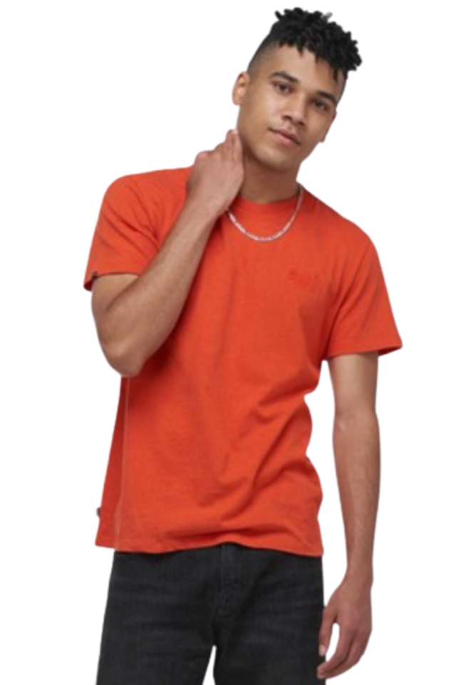 Essential Logo Tshirt - Bright Orange Marle