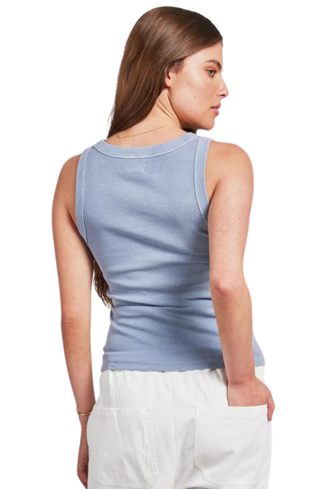 Essential Rib Tank - Lavender Ash