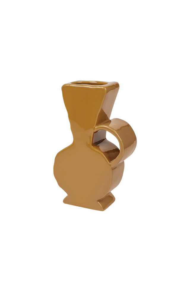 Etta Single Handled Vase - Cinnamon Sand