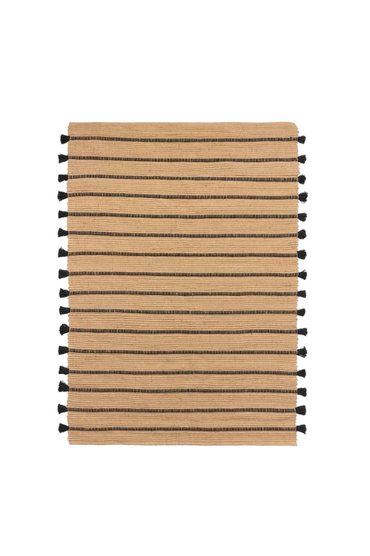 Ezra Rug - Natural, Black