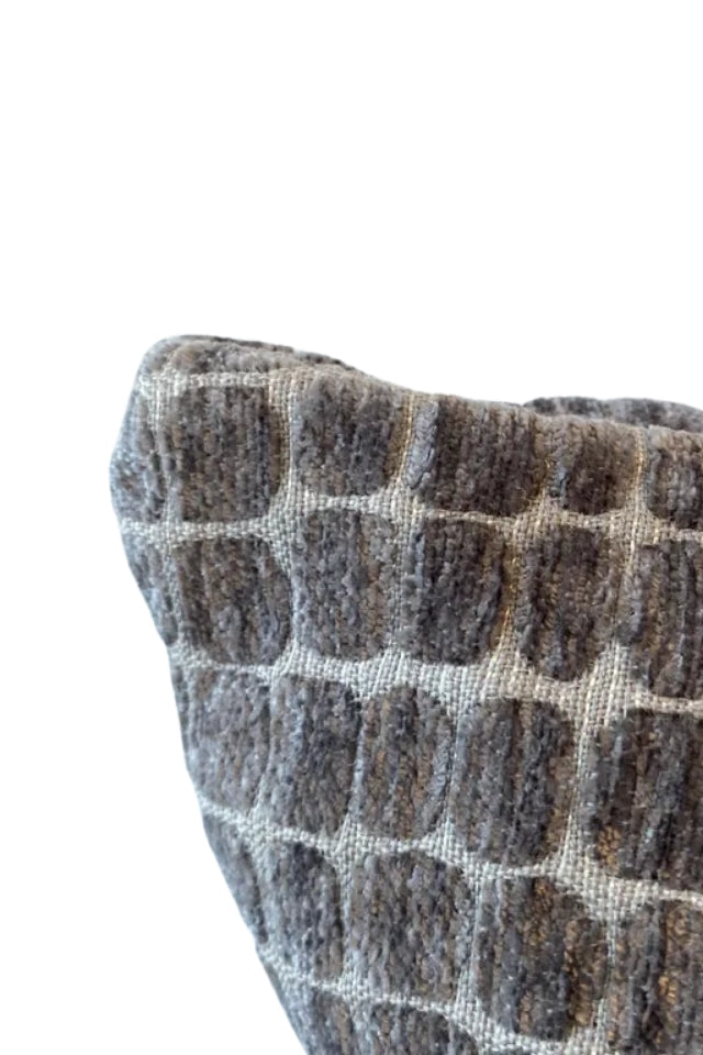 Feather Filled Accent Cushion - Silver Tiles